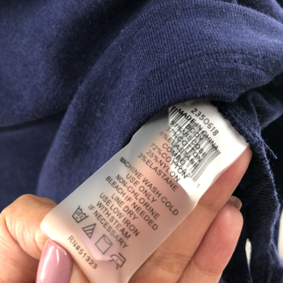 Riley Rae Juliette Bow-Neck Gingham-Trim Preppy Navy Small - Picture 6 of 11